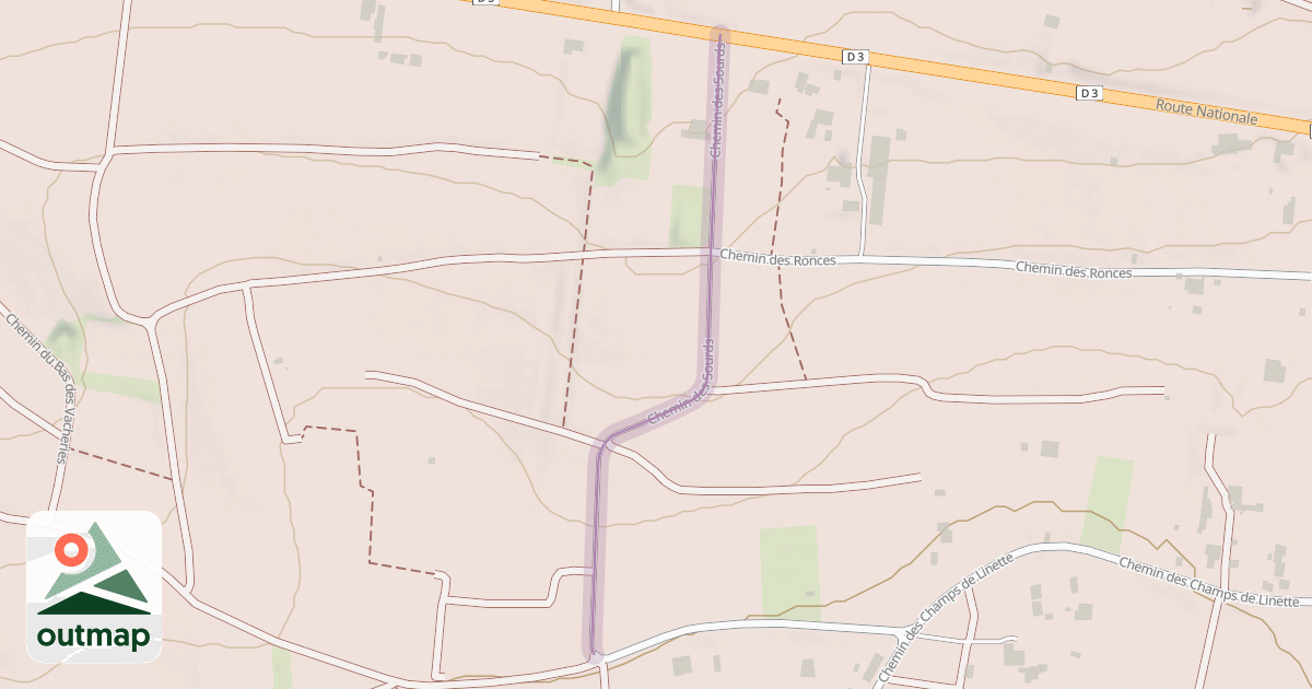 Map of Chemin des Sourds