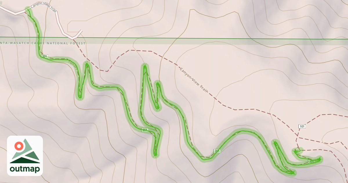 Map of Summerwood Sunset Trail