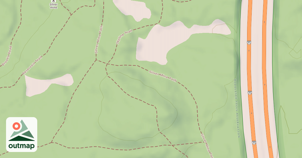 Map of Mountain Bike Loop/Silver Mine Road