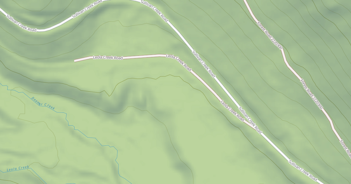 Map preview of LEOLA CREEK ROAD