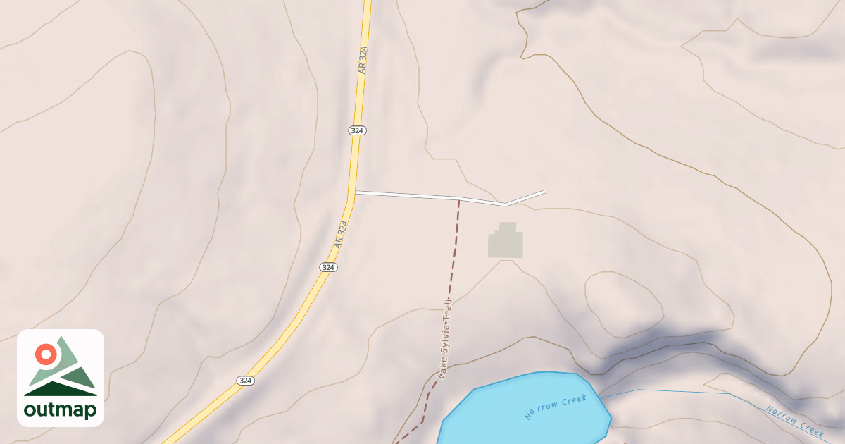 Map of CAMP OUACHITA ENTRANCE ROAD