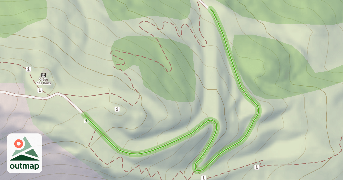 Map of Crêtes du Rocher Noir