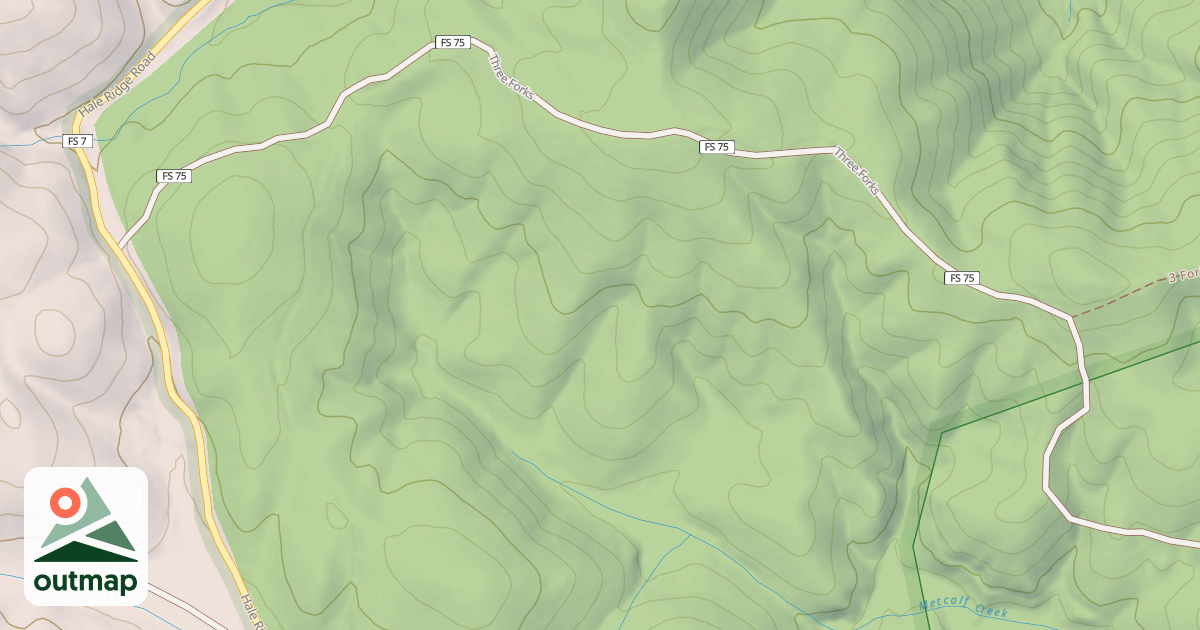 Map of THREE FORKS