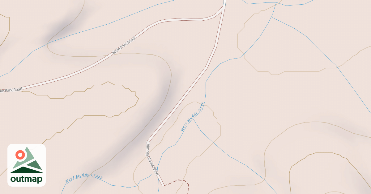 Map of CHIMNEY ROCKS
