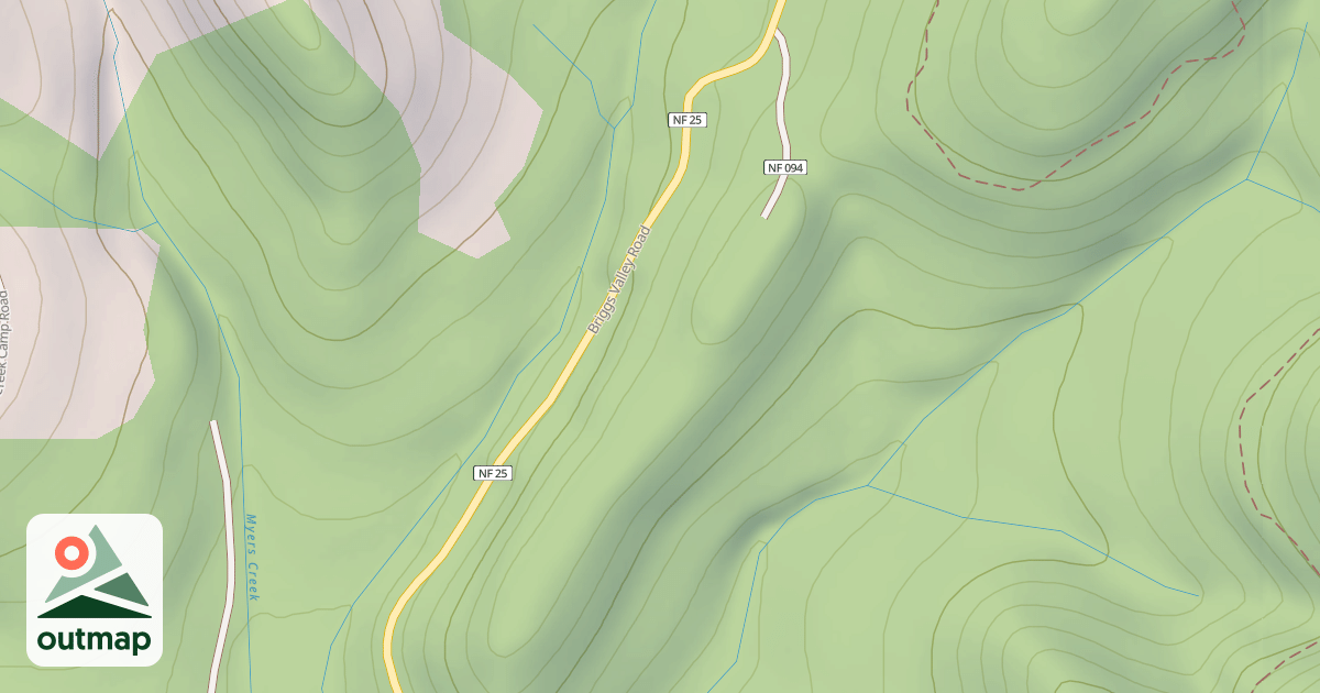 Map of MYERS SPUR