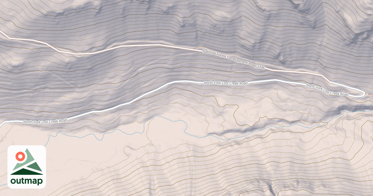 Map of NORTH FORK LOST CREEK