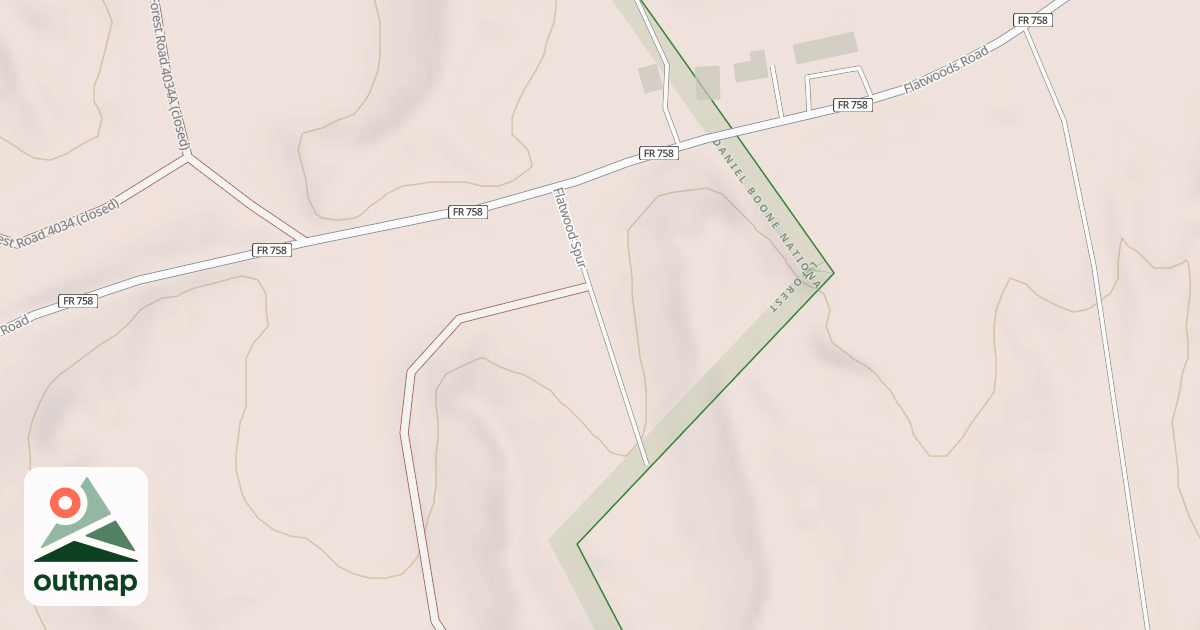 Map of FLATWOOD SPUR
