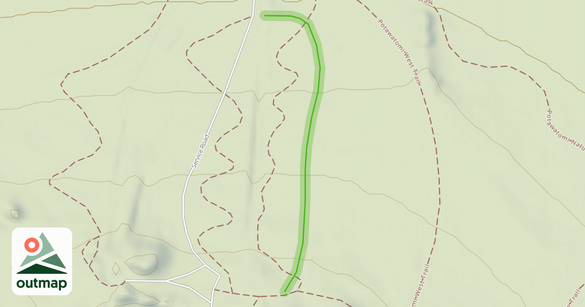 Map of Downhill Ski Run 1