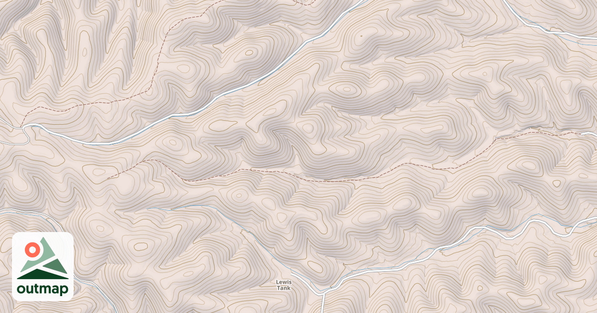 Map of LITTLE LEWIS CYN