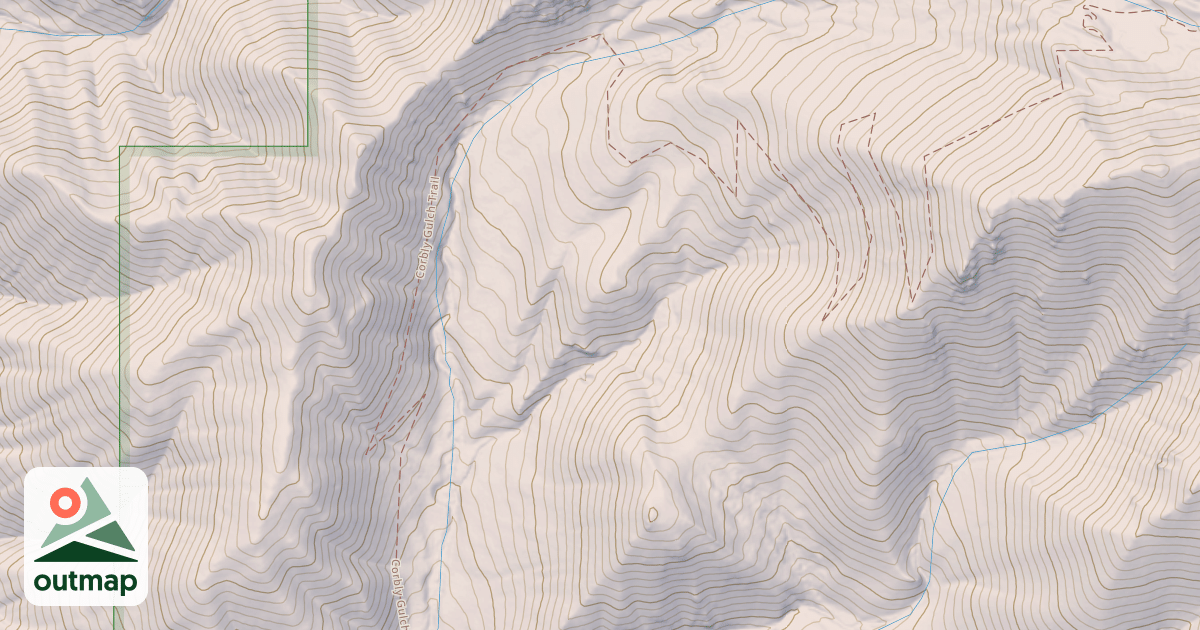 Map of Corbly Gulch