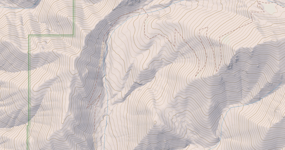Map preview of Corbly Gulch