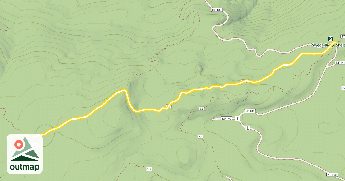 Map of Swede Ridge Trail #52