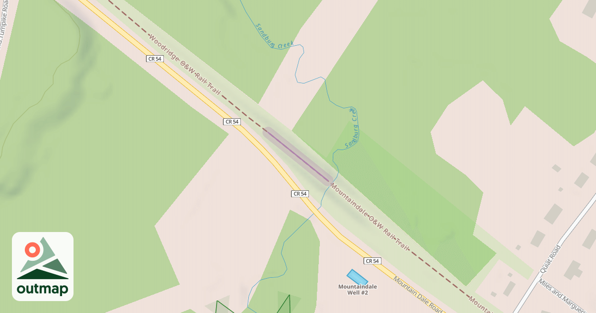Map of Mountaindale O&W Rail Trail