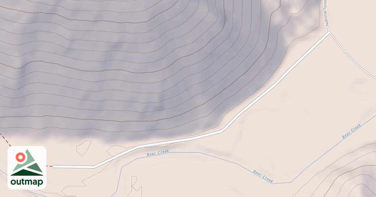 Map of BEAR CREEK TRAILHEAD