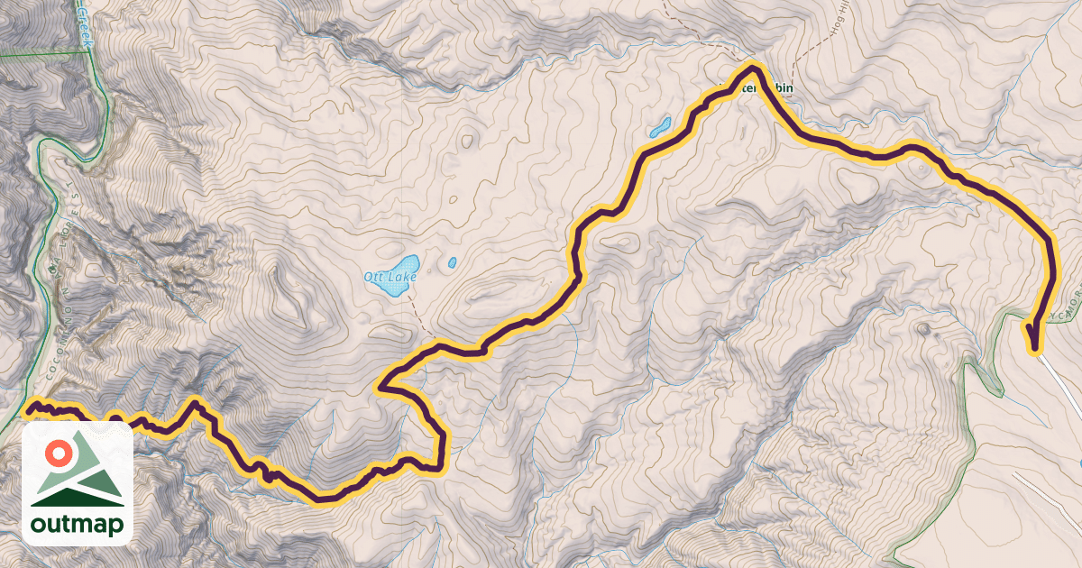 Map of Winter Cabin Trail