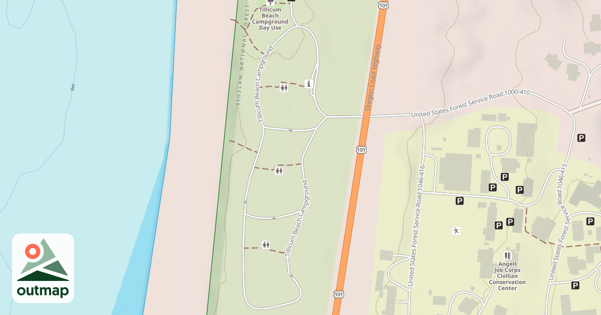 Map of TILLICUM CAMPGROUND