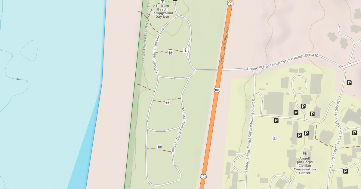 Map preview of TILLICUM CAMPGROUND