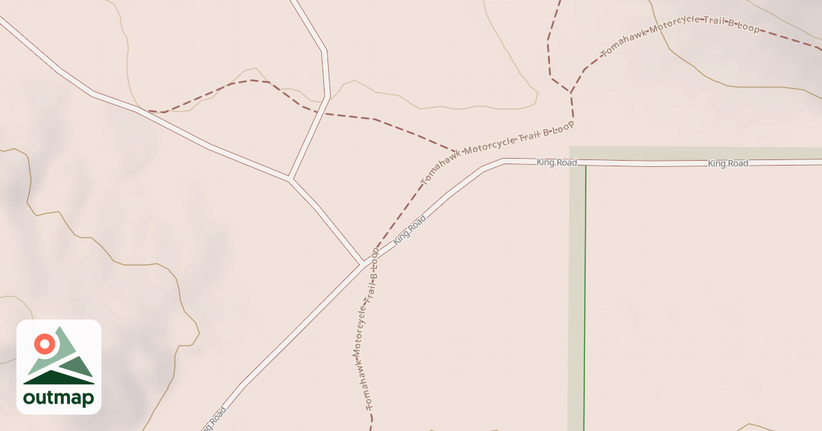 Map of Tomahawk Motorcycle Trail B Loop