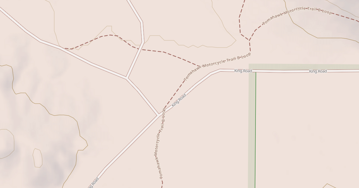 Map preview of Tomahawk Motorcycle Trail B Loop