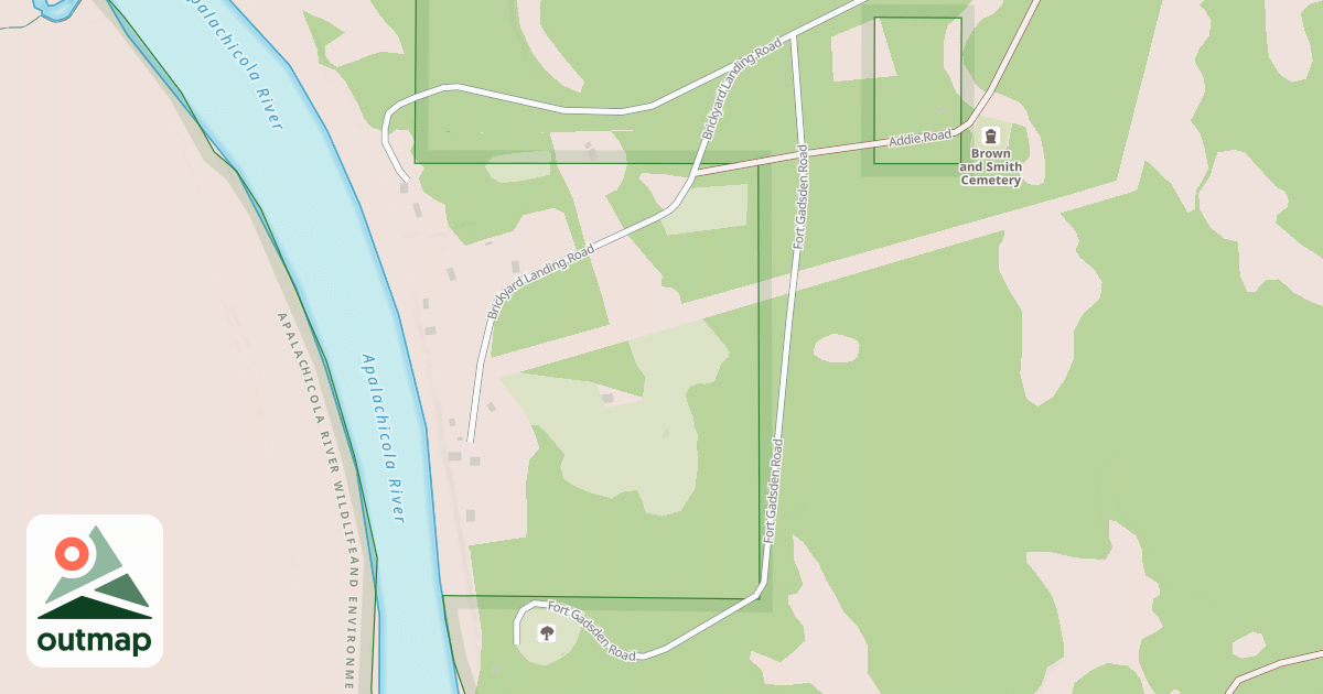Map of FORT GADSDEN