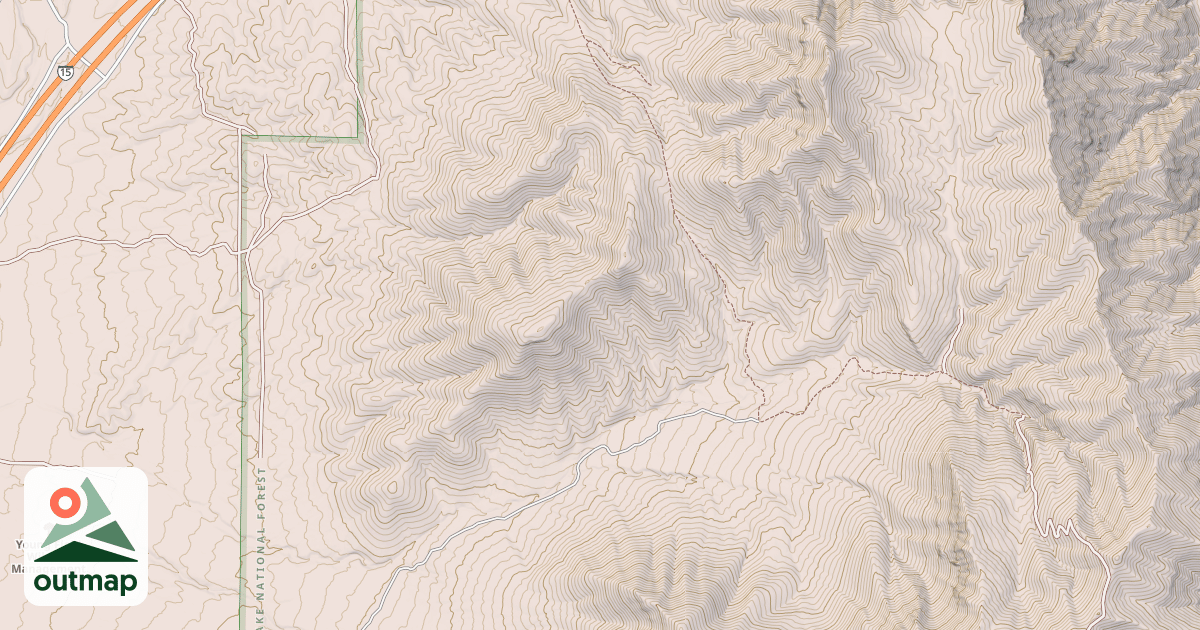 Map of EBBS CANYON