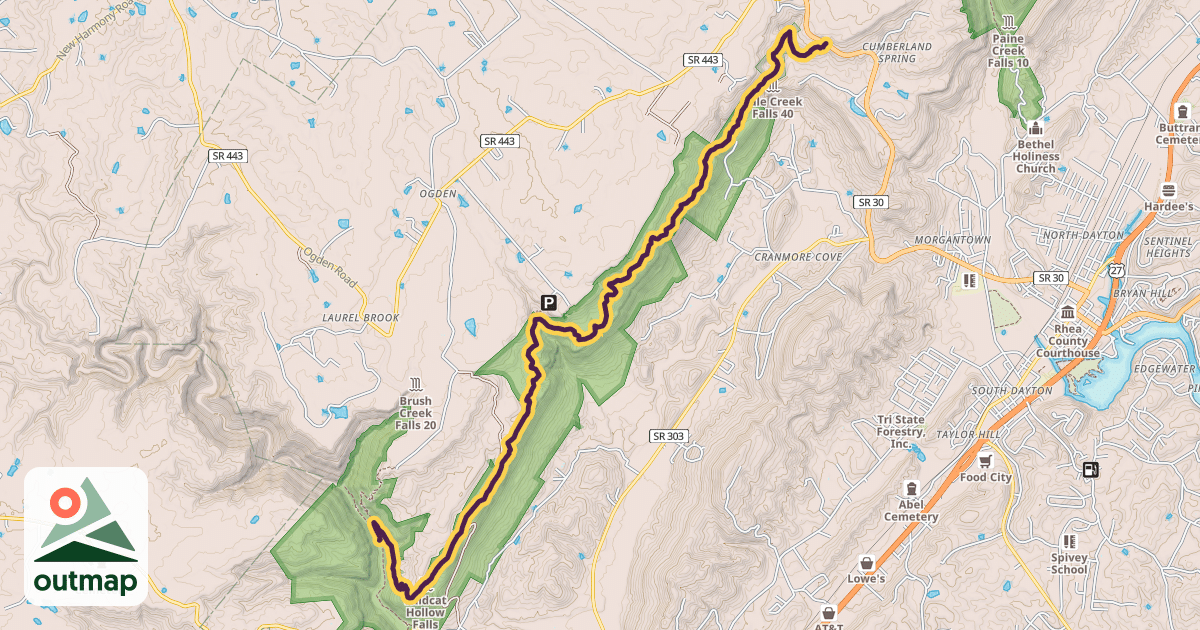 Map of CT - Graysville Mountain Trail