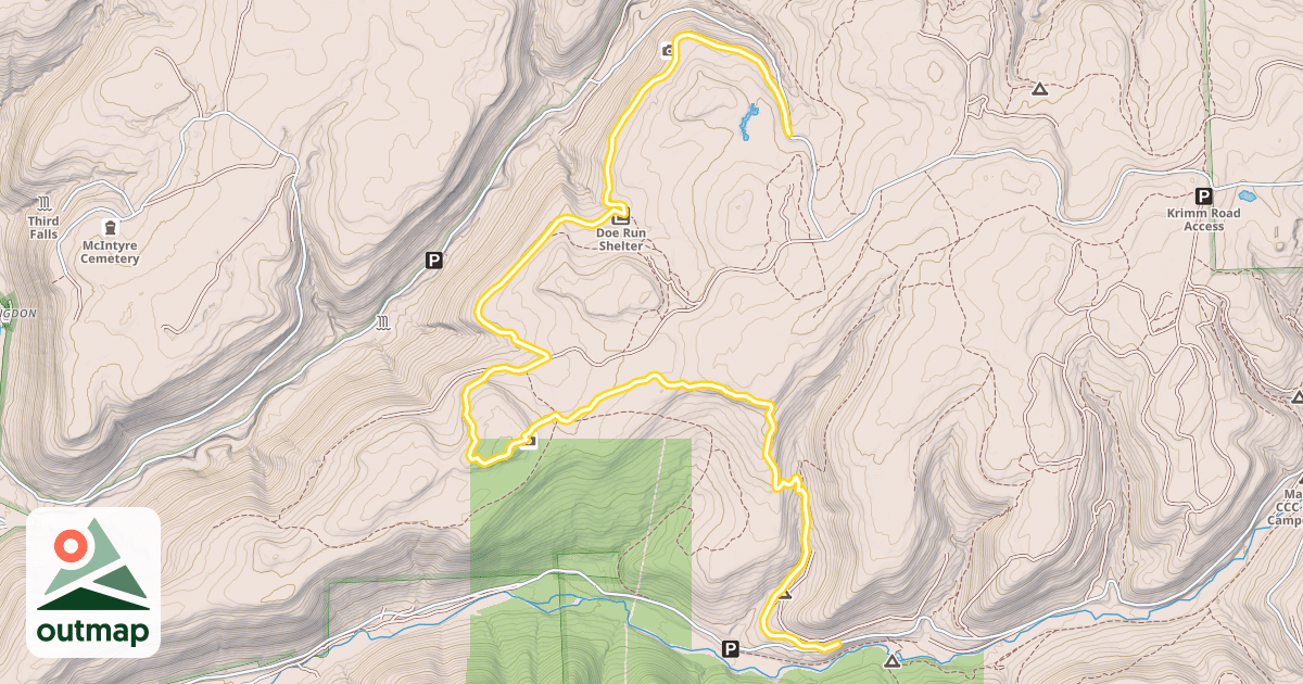 Map of Old Loggers Path