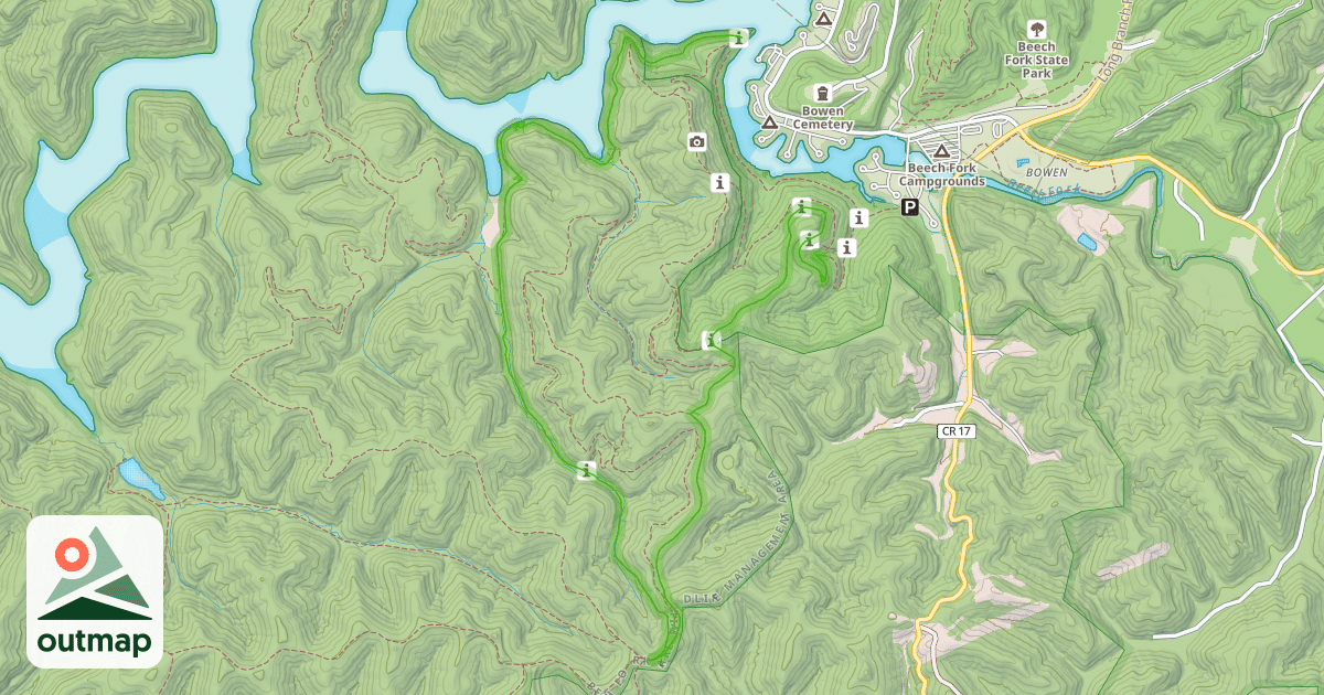Map of Mary Davis Trail