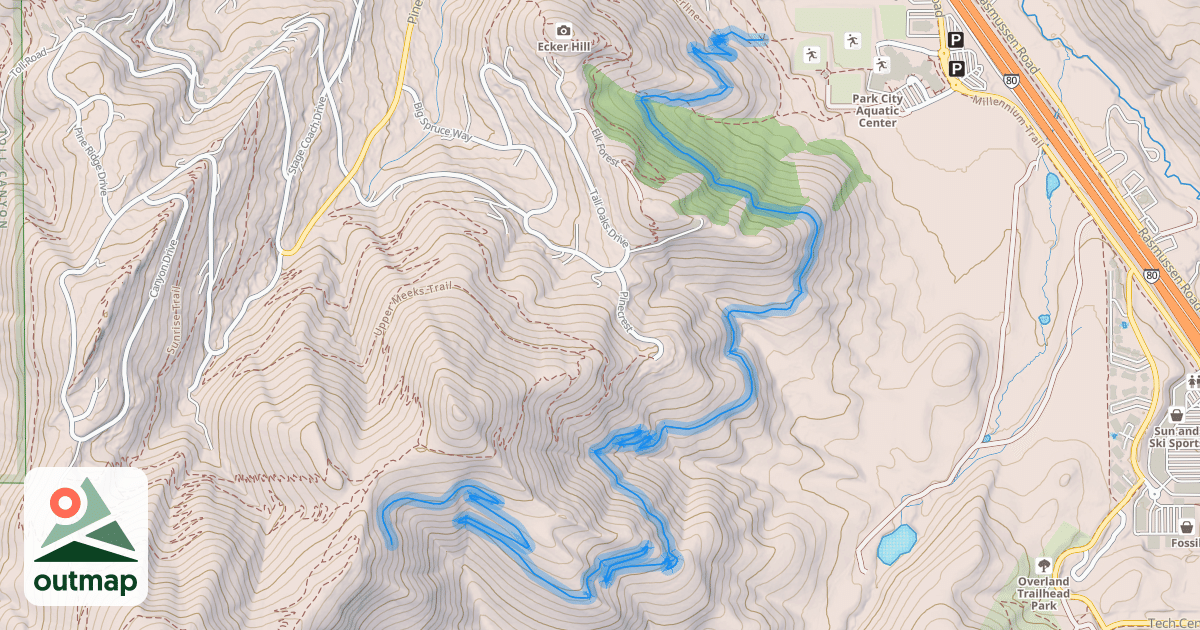 Map of Pinebrook Southeast Perimeter Trail