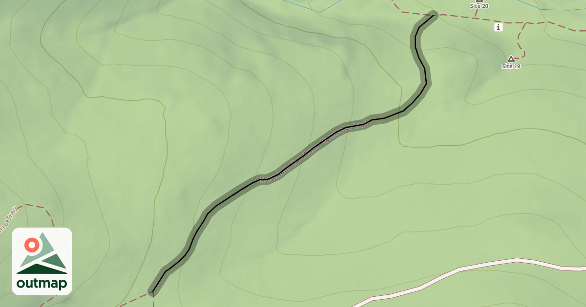 Map of Mountain Lion/Burro Connector Trail