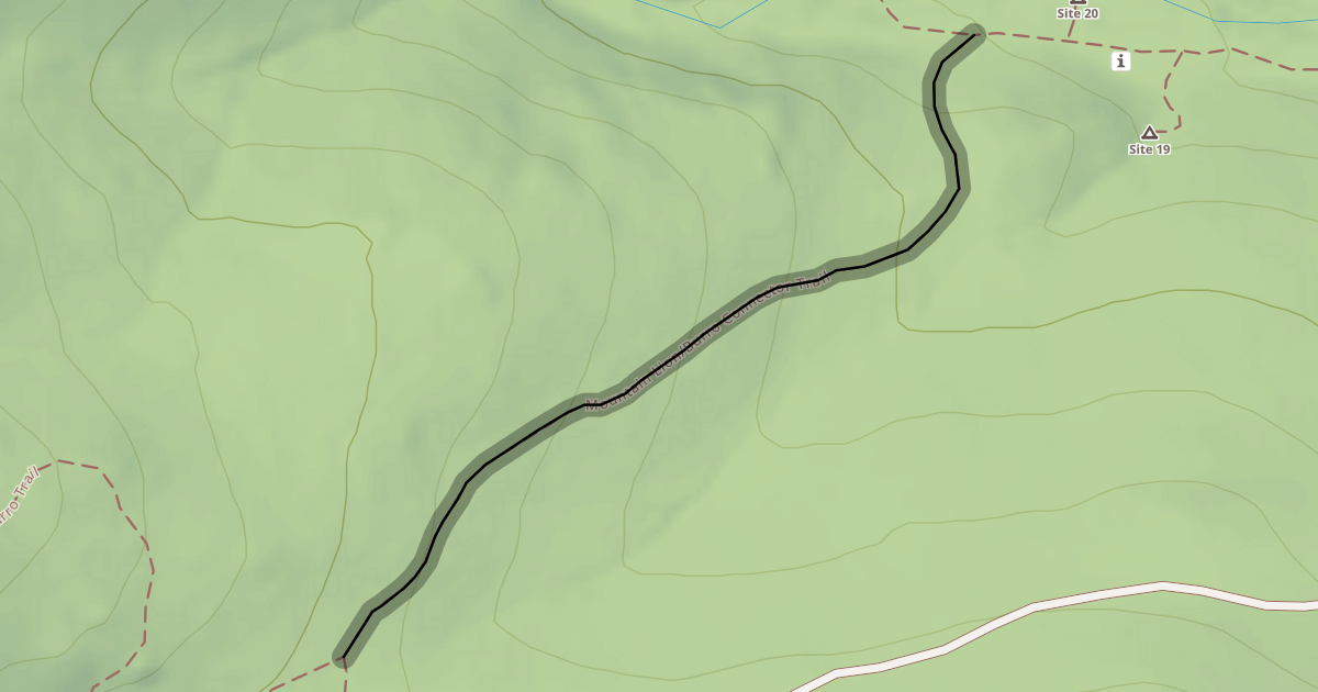 Map preview of Mountain Lion/Burro Connector Trail