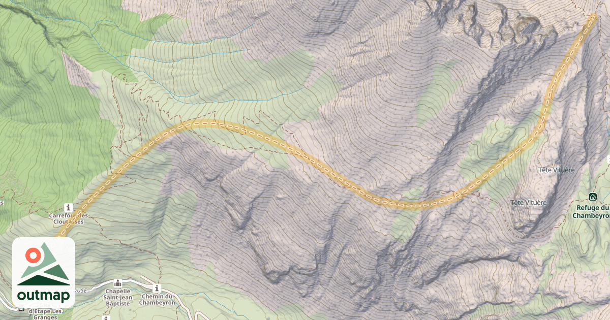 Map of Pointe de Chauvet — Fouillouse