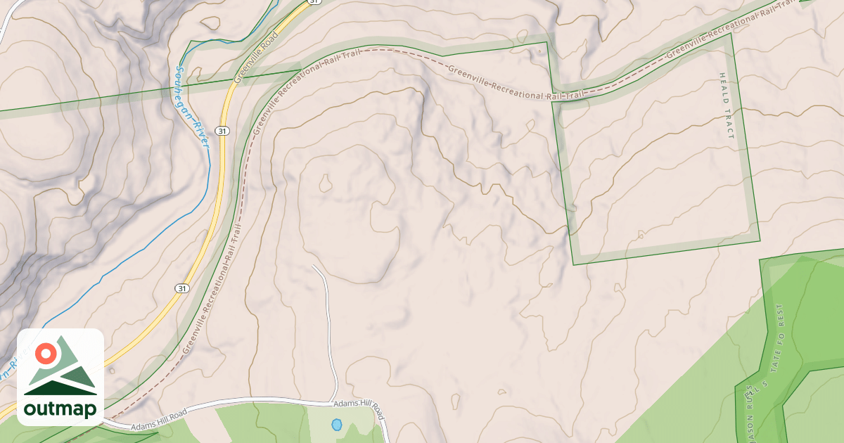 Map of Greenville Rec. Rail Trail