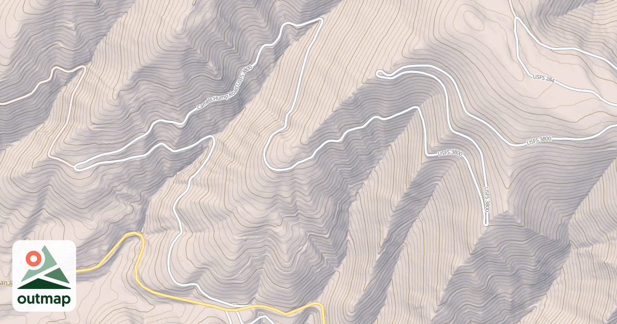 Map of CAMELS HUMP LOOKOUT