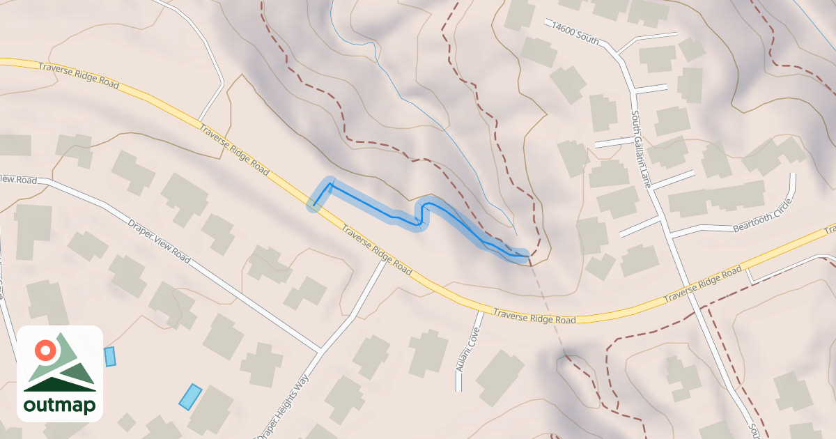 Map of Oak Hollow Trailhead Connector