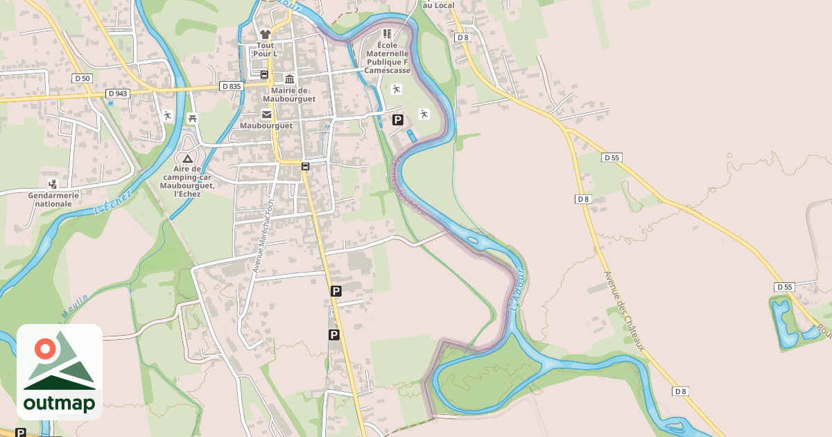Map of Sentier de l'Adour