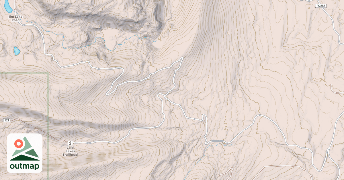 Map of JIM LAKES