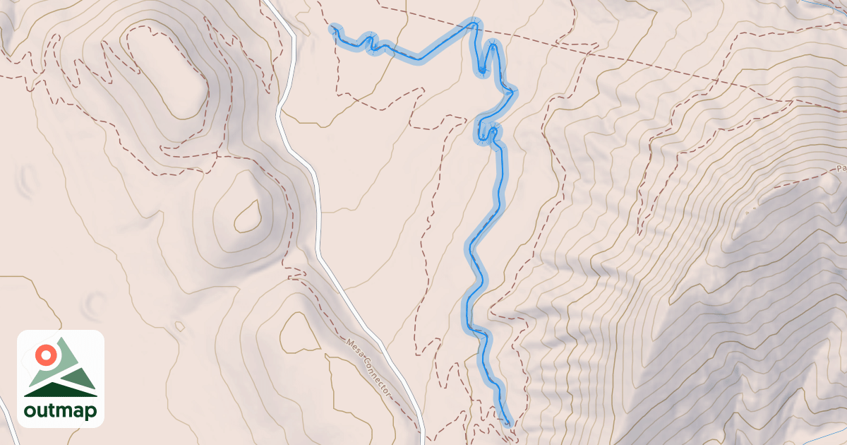 Map of Mesa to Horse Gulch Intermediate Downhill