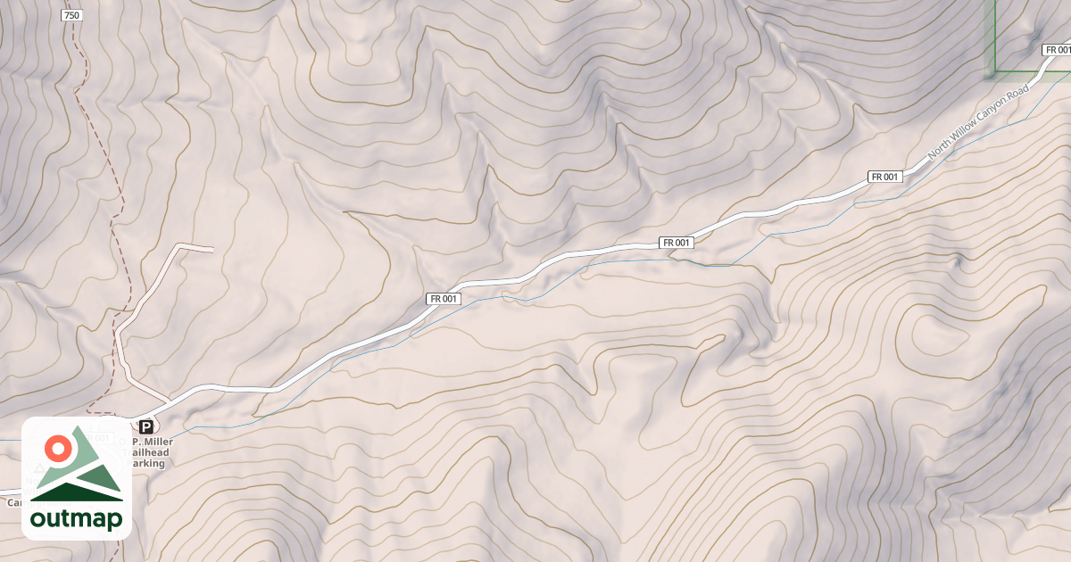 Map of NORTH WILLOW CANYON