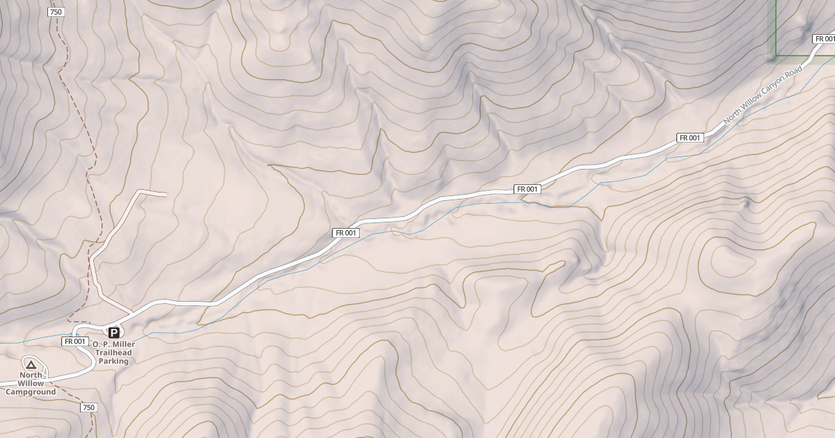 Map preview of NORTH WILLOW CANYON