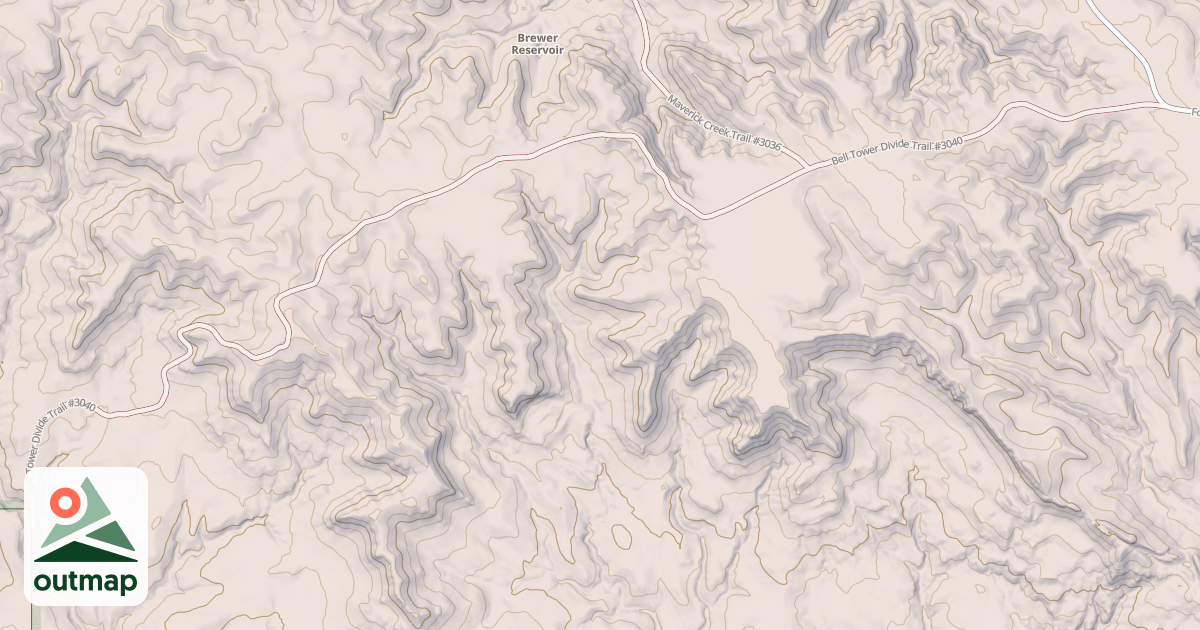 Map of BELL TOWER DIVIDE