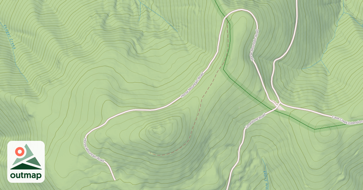 Map of HORSE MOUNTAIN