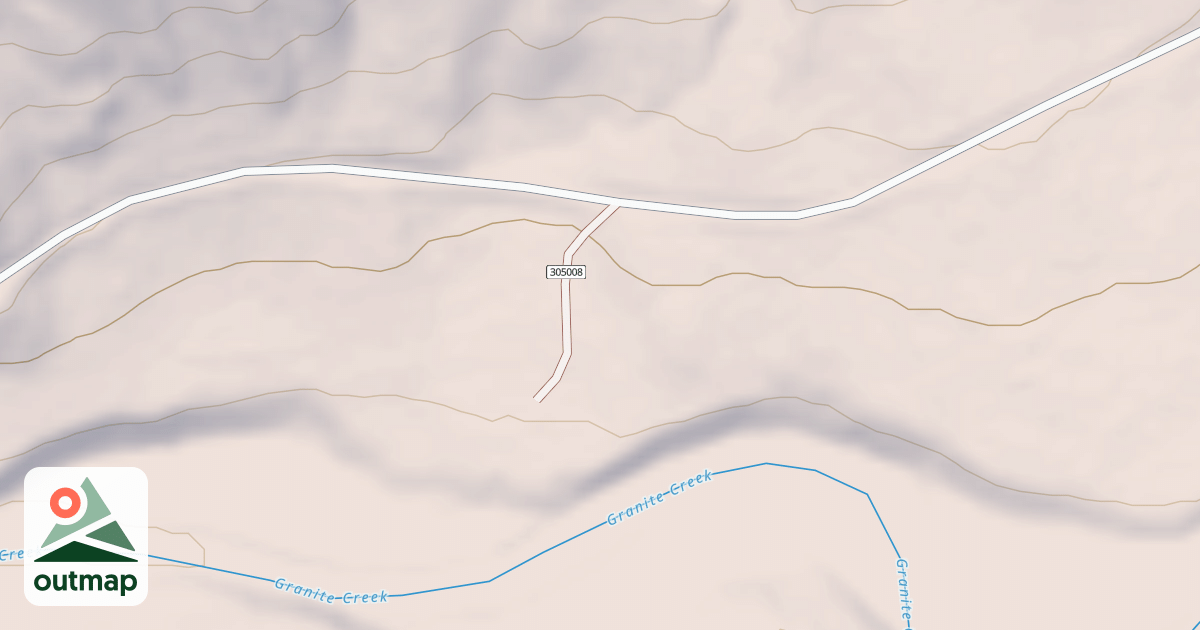 Map of GRANITE CR DISP REC SITE B