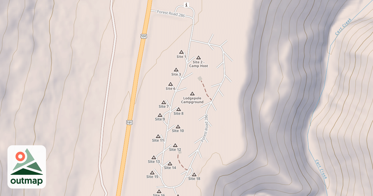 Map of LODGEPOLE C G