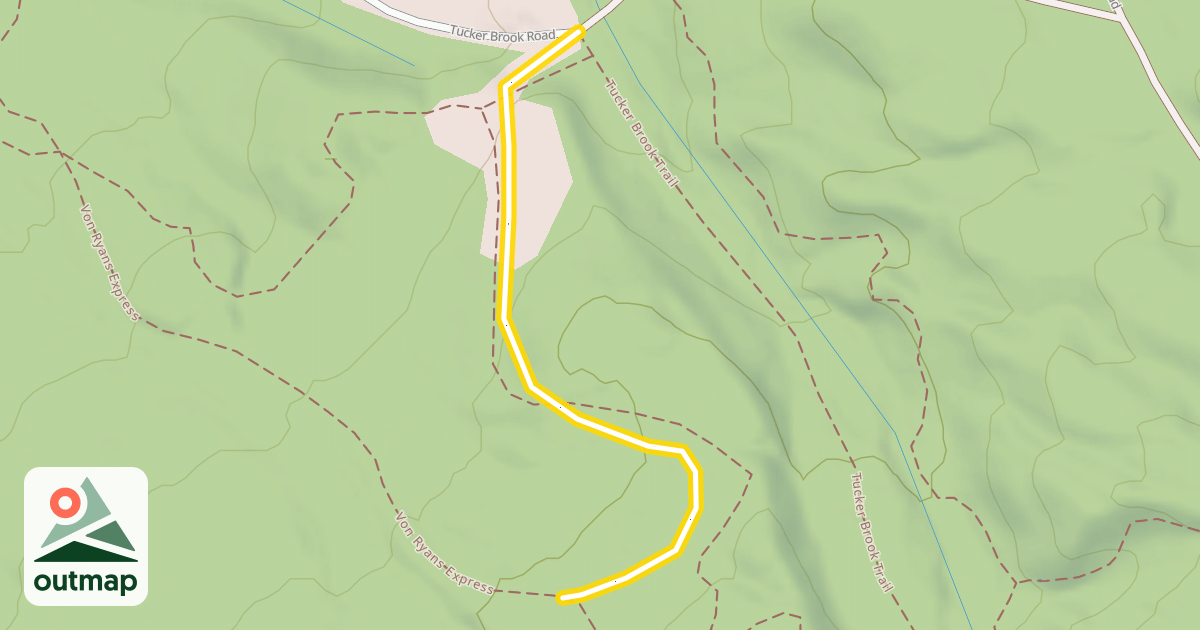 Map of Tucker Brook Trail