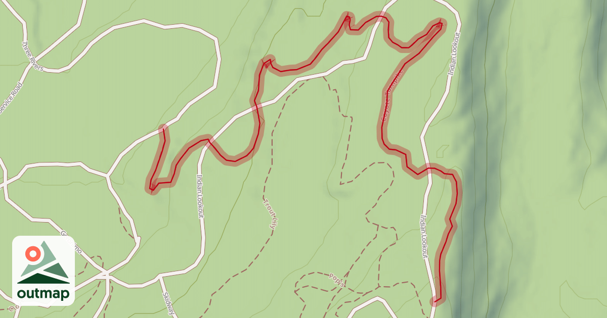 Map of Coyote Turnpike