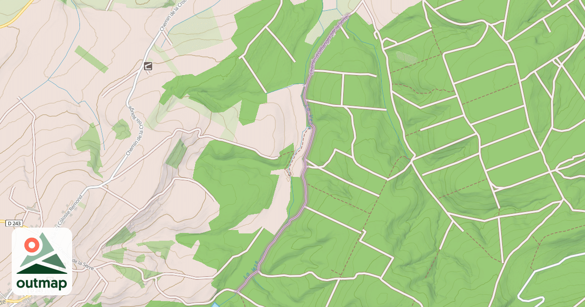 Map of Chemin d'Offlanges par la Serre