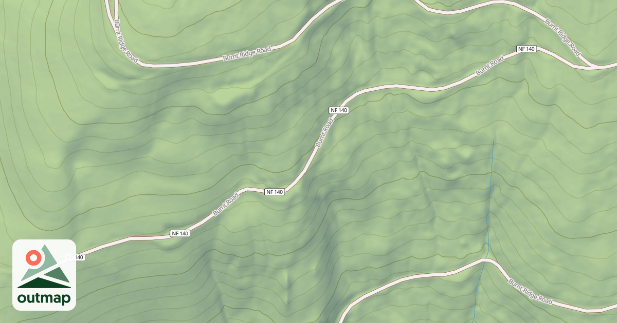 Map of BURNT ROAD