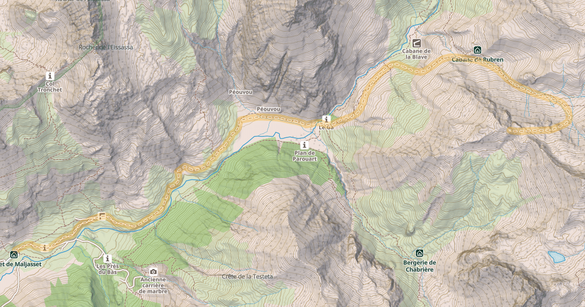 Map preview of Tête de la Gavie — Maljasset
