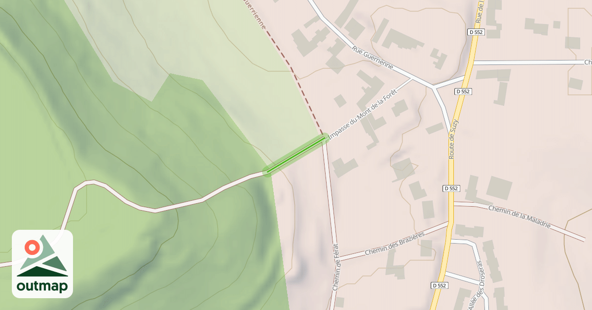 Map of Chemin de la Tête de Tilleul